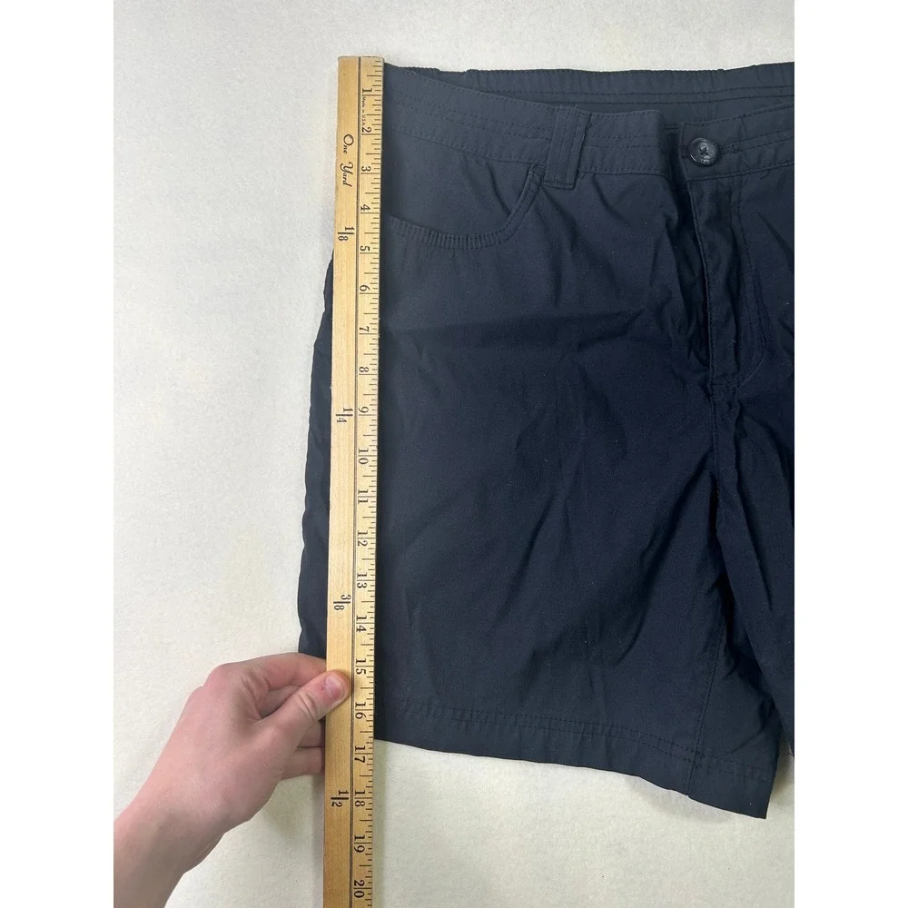 Eddie Bauer‎ Womens Black Hiking Shorts Size 14 Zipper Pocket Outdoor Trail